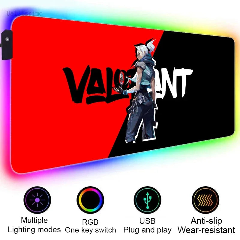 LED VALORANT MOUSE PAD